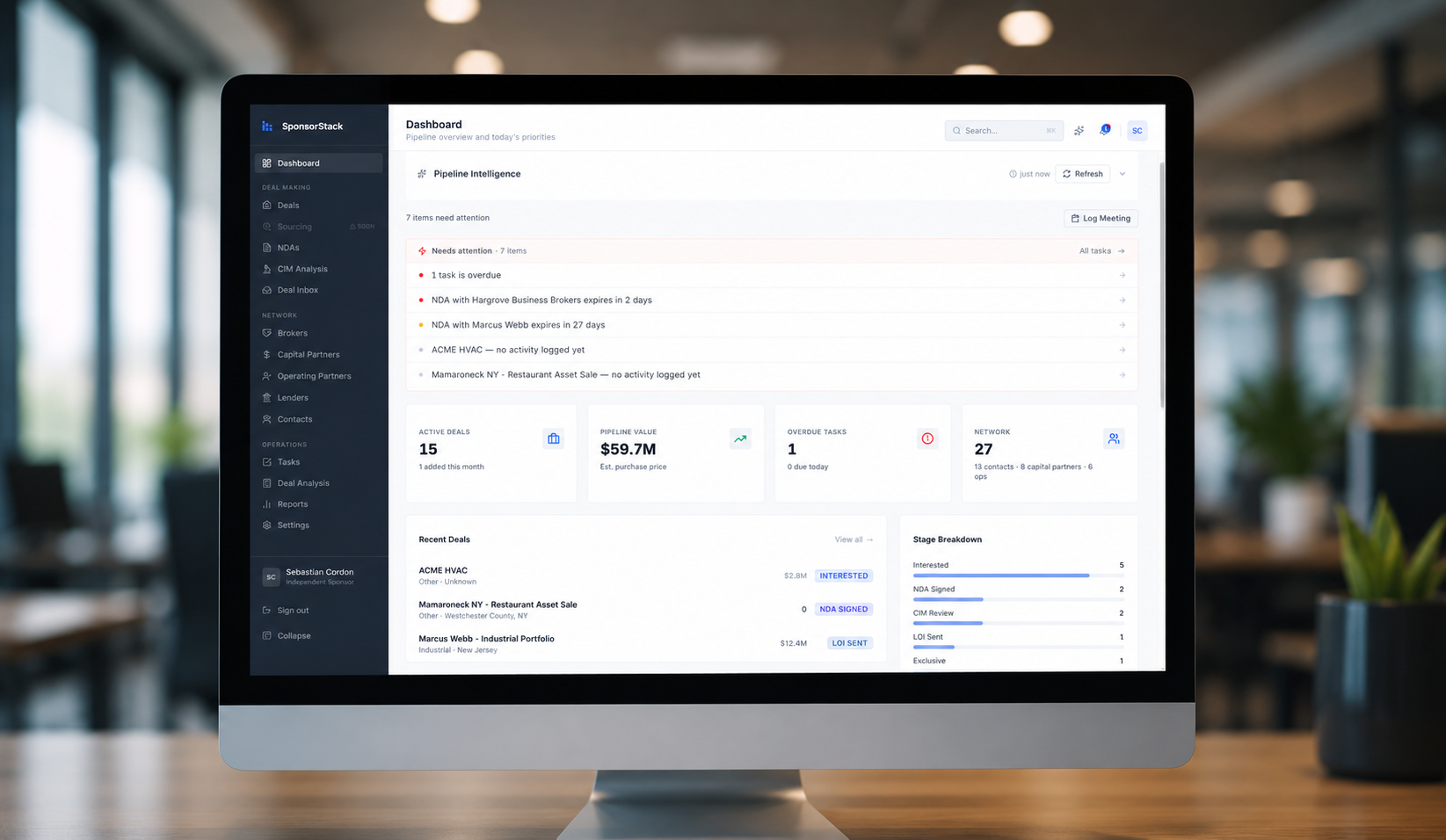 SponsorStack Dashboard